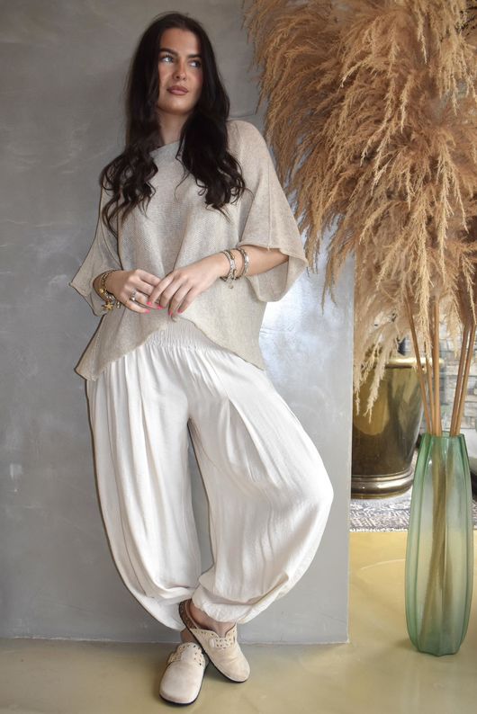 Basso Shirring Genie Pant Vanilla /38=